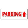 Signmission PARKING UP ARROW sticker lot garage valet straight ahead, 12" x 4.5", D-12 Parking Up Arrow D-12 Parking Up Arrow